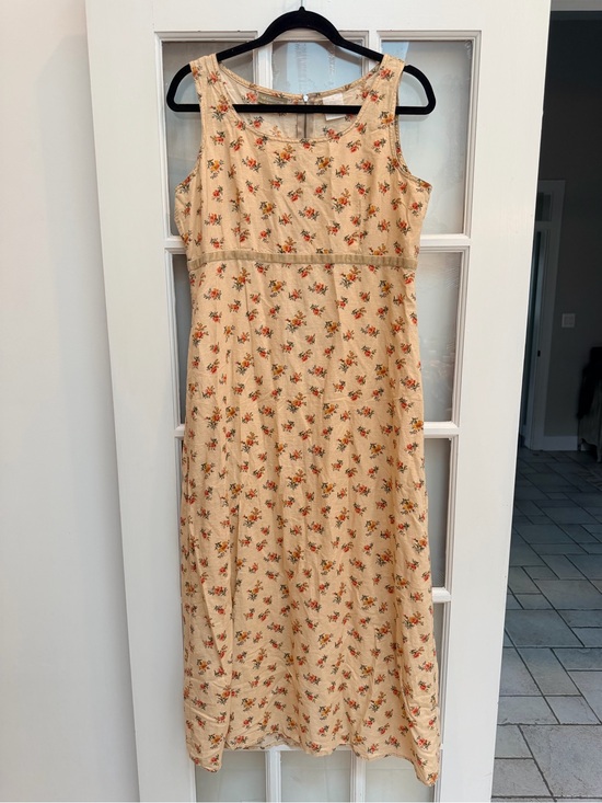 Liz Claiborne Dresses & Skirts - Vintage Liz Claiborne Y2K 90’s Feminine Linen Country Floral Maxi Dress Size 12